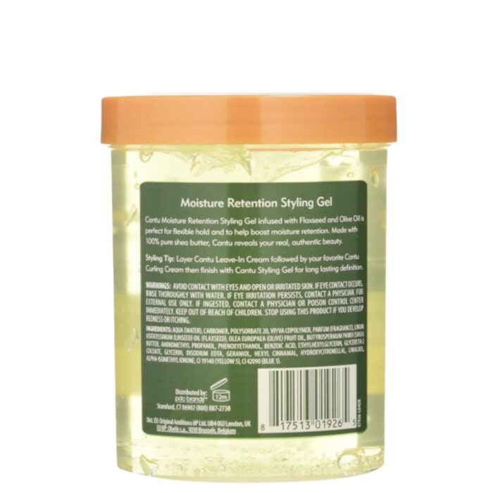 CANTU SHEA BUTTER STYLING GEL FLEXIBLE FLAXSEED & OLIVE OIL HOLD 524GR. 18.5OZ. - Imagen 2